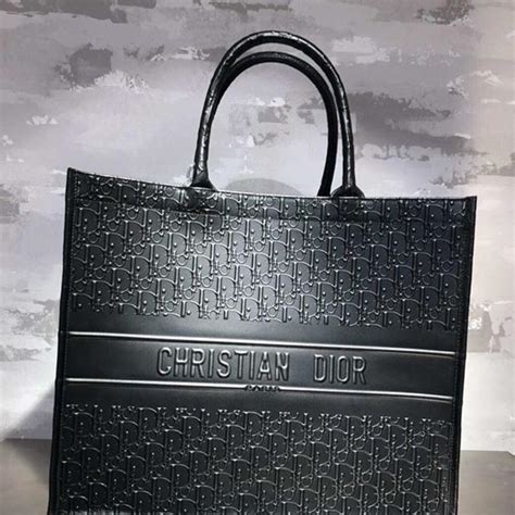 christian dior black leather tote|christian dior tote bag clearance.